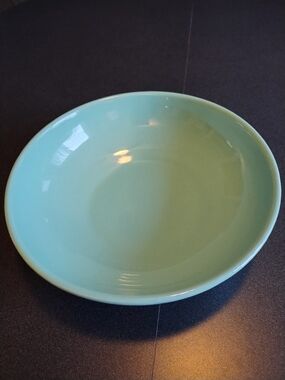 Vintage Aqua Ceramic Serving Bowl - Versatile Home Dining Bowl
